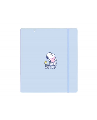 Carpeta con recambio safta din a4 cuadro 5 mm polipropileno foam 4 anillas 35mm snoopy love