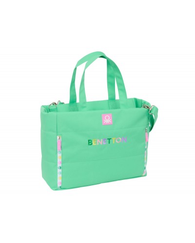 Bolso con bolsillo safta para portatil 141 benetton mint 310x400x170 mm