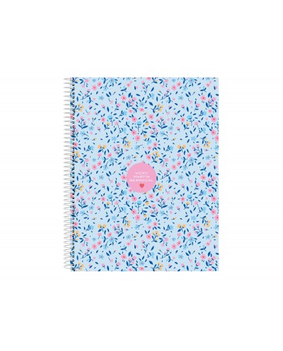 Cuaderno espiral safta microperforado a4 tapa forrada 120 hojas cuadro 5 mm 60 gr vicky martin berrocal