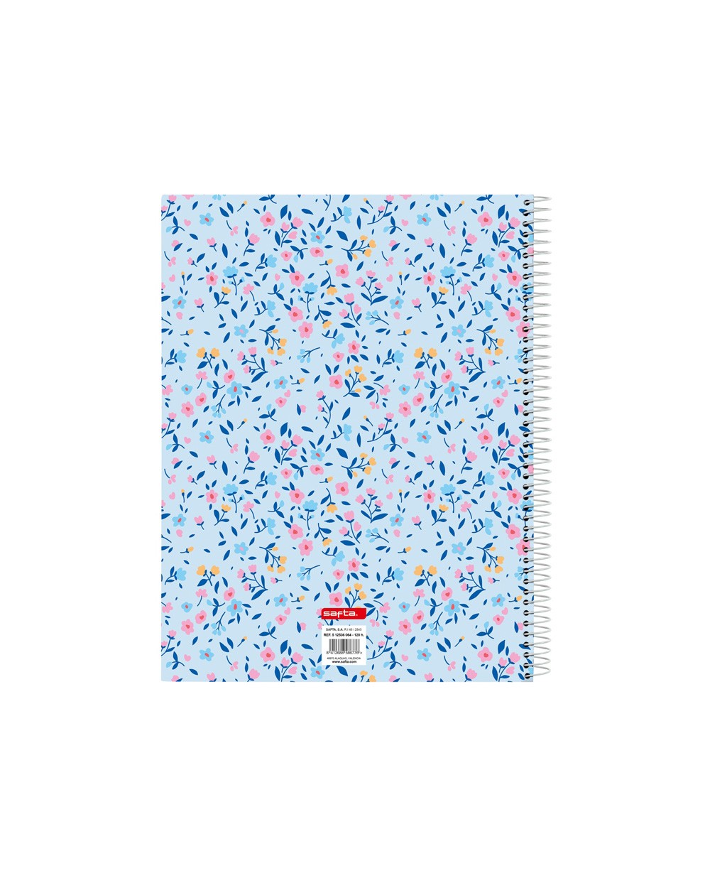 Cuaderno espiral safta microperforado a4 tapa forrada 120 hojas cuadro 5 mm 60 gr vicky martin berrocal