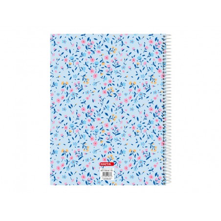 Cuaderno espiral safta microperforado a4 tapa forrada 120 hojas cuadro 5 mm 60 gr vicky martin berrocal