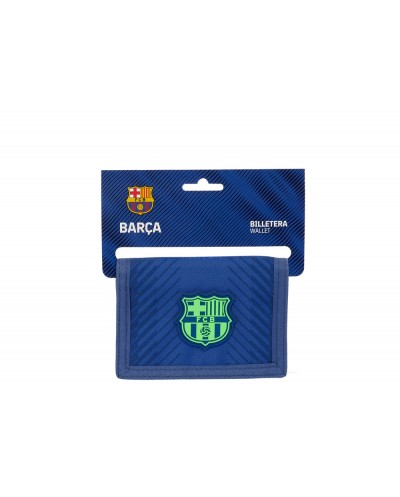 Billetera safta fc barcelona navy blue 95x125x10 mm