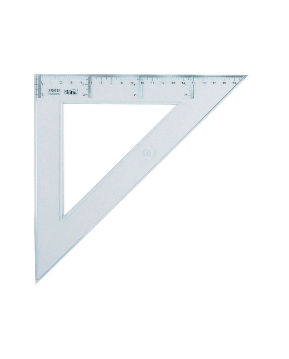Escuadra transparente 30 cm