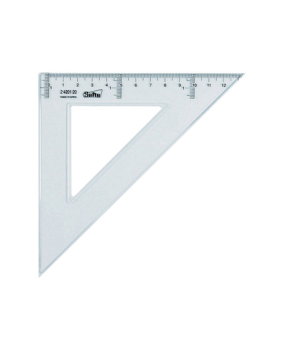 Escuadra transparente 20 cm