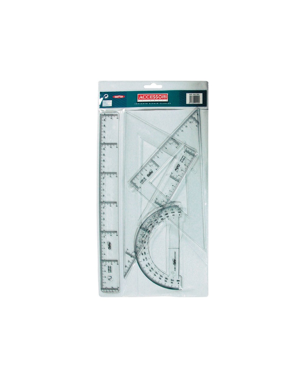 Conjunto dibujo escolar transparente