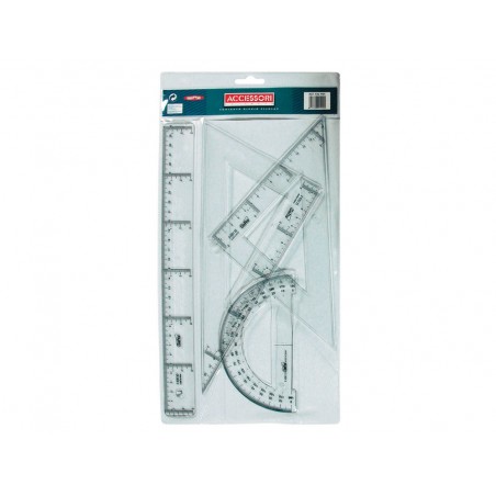 Conjunto dibujo escolar transparente