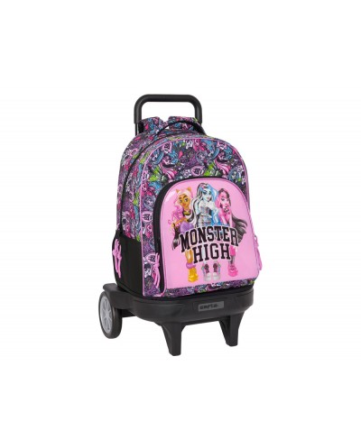 Mochila safta grande con ruedas compact evolution extraible monster high 450x330x220 mm