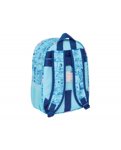 Mochila safta infantil adaptable a carro snoopy love 340x260x110 mm