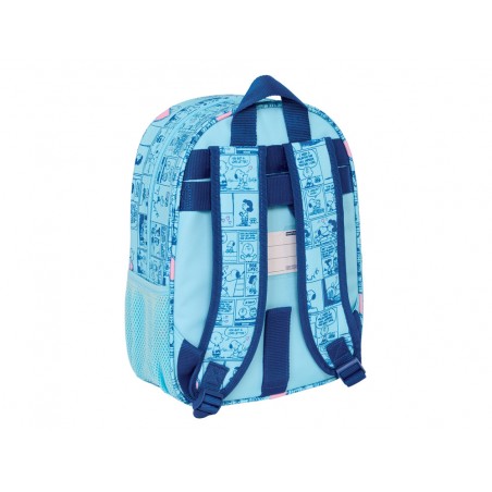 Mochila safta infantil adaptable a carro snoopy love 340x260x110 mm