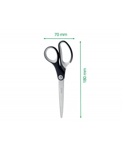 Tijeras leitz premium titanium 180 mm color negro