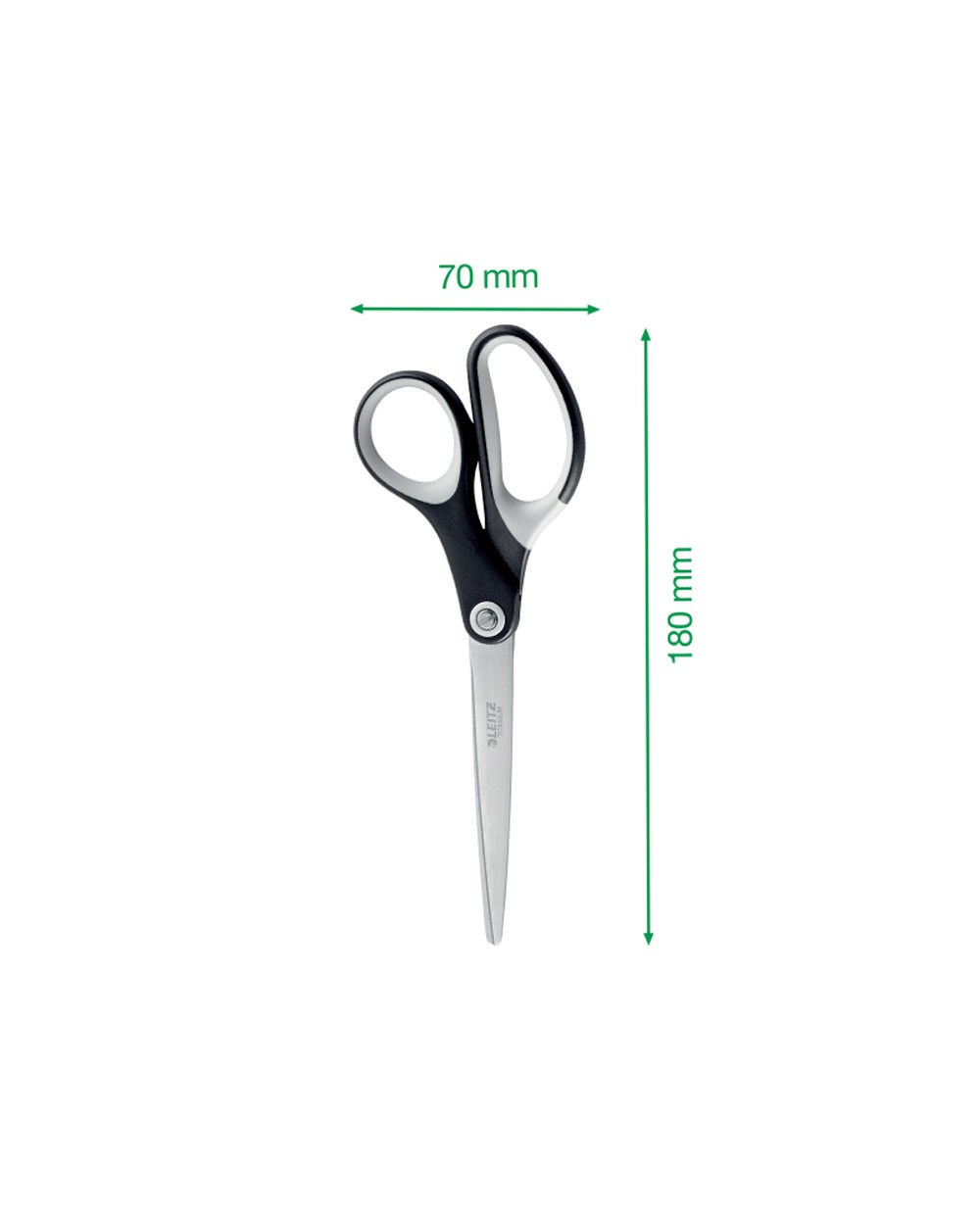 Tijeras leitz premium titanium 180 mm color negro