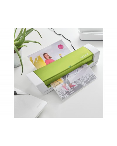Plastificadora leitz ilam home office din a4 2 rodillos hasta 125 mc color blanco verde