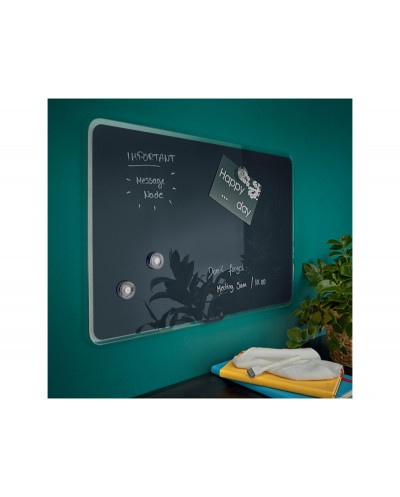 Pizarra cristal leitz cosy magnetica color gris 600x400 mm