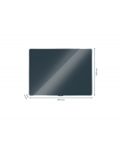 Pizarra cristal leitz cosy magnetica color gris 600x400 mm