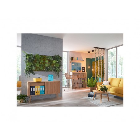 Pizarra cristal leitz cosy magnetica color gris 600x400 mm