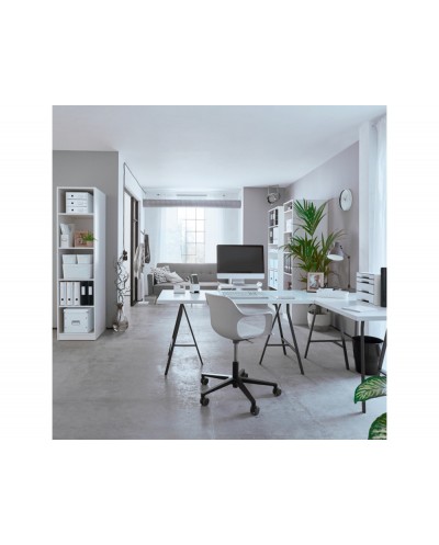 Portarrollo sobremesa leitz wow dual plastico para cintas 33 mt color blanco gris