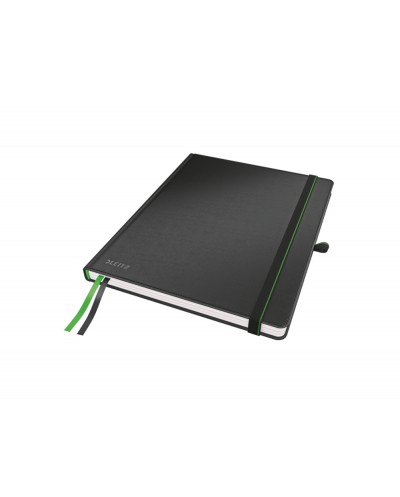 Cuaderno encolado leitz complete tapa dura tamano ipad 80 hojas cuadro 5 mm color negro