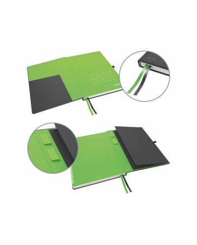 Cuaderno encolado leitz complete tapa dura tamano ipad 80 hojas cuadro 5 mm color negro