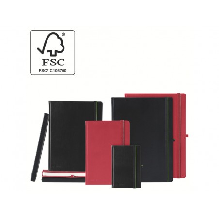 Cuaderno encolado leitz complete tapa dura tamano ipad 80 hojas cuadro 5 mm color negro