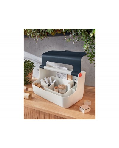 Caja de almacenamiento leitz cosy carry box color gris 367x214x196 mm