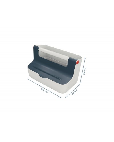 Caja de almacenamiento leitz cosy carry box color gris 367x214x196 mm