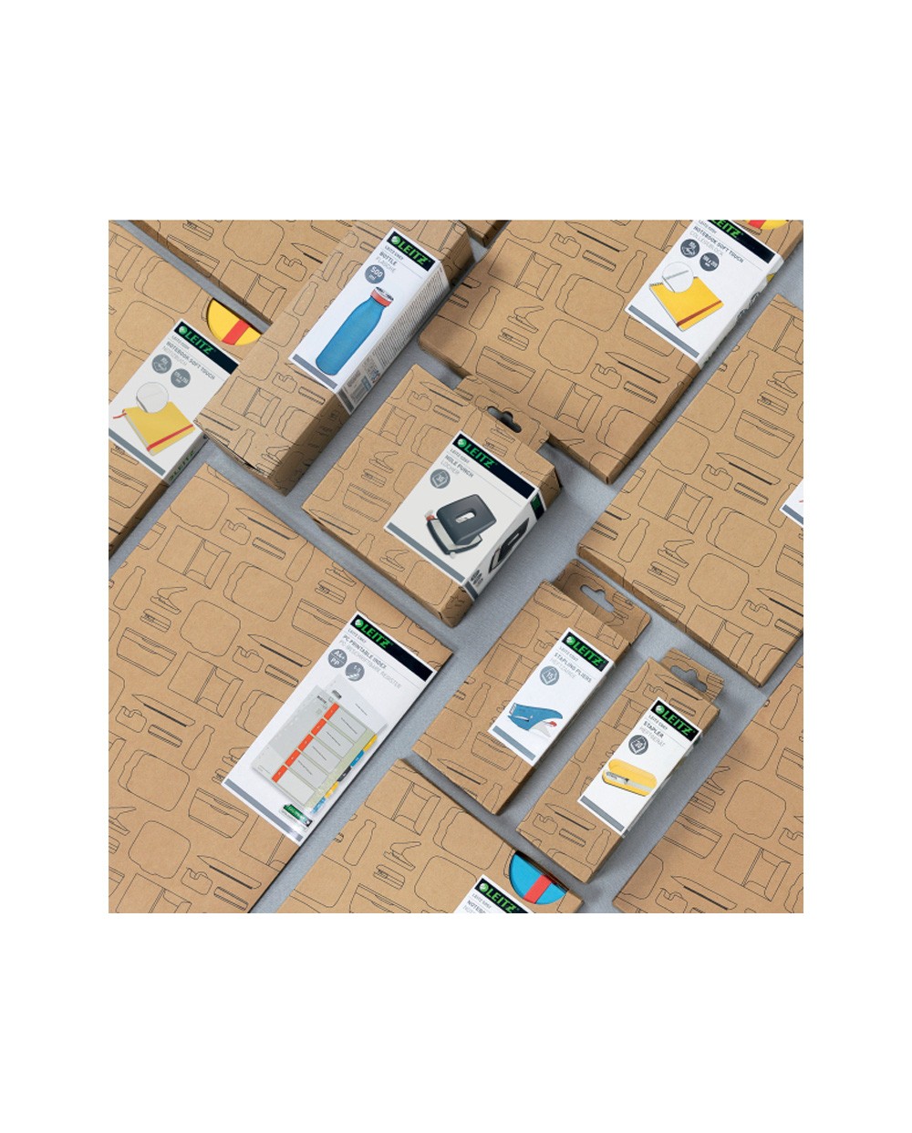 Caja de almacenamiento leitz cosy carry box color gris 367x214x196 mm