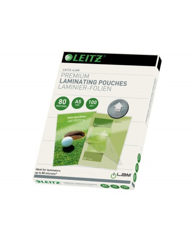 Bolsa de plastificar leitz din a5 80 mc caja de 100 unidades