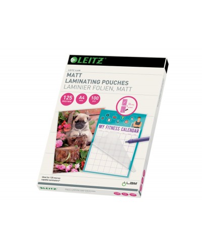 Bolsa de plastificar leitz din a4 acabo satinado 125 mc caja de 100 unidades