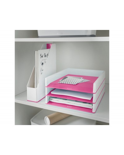 Bandeja sobremesa plastico leitz wow dual blanco fucsia 267x49x336 mm