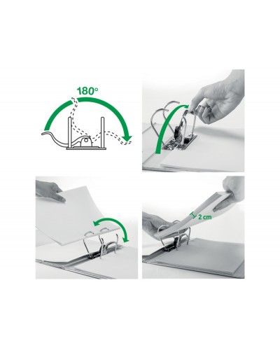 Archivador de palanca leitz active solid polyfoam 180 din a4 lomo 82 mm color verde celadon