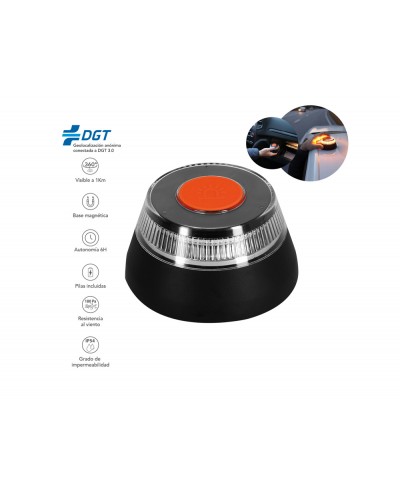 Luz de emergencia v16 geolocalizada kershaw homologada dgt color negro