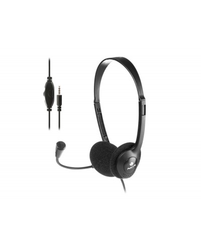 Auricular ngs headset ms103 max con microfono y control de volumen longitud cable 15 mt color negro