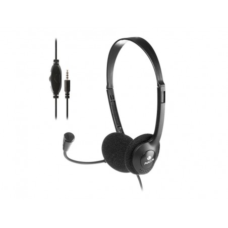 Auricular ngs headset ms103 max con microfono y control de volumen longitud cable 15 mt color negro