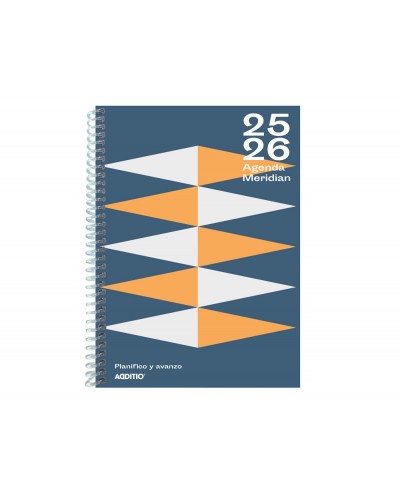 Agenda espiral additio del estudiante meridian din a5 semana vista 144 paginas tapa polipropileno 150x210 mm