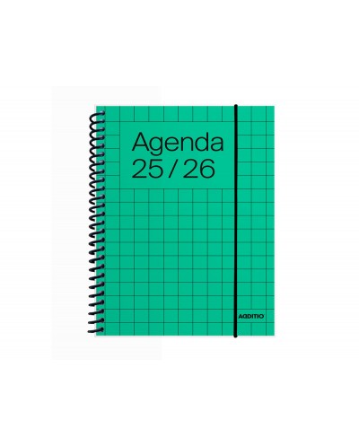 Agenda espiral additio universal mini semana vista 144 paginas tapa pvc transparente 125x170 mm
