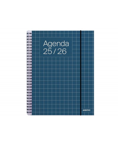 Agenda espiral additio universal semana vista 176 paginas tapa pvc transparente 165x215 mm