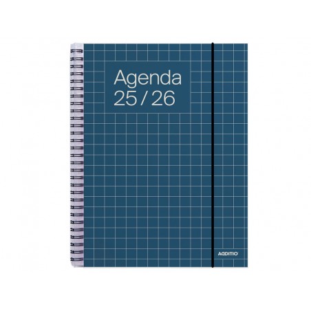 Agenda espiral additio universal semana vista 176 paginas tapa pvc transparente 165x215 mm