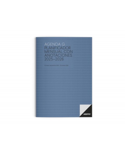 Agenda escolar additio mes a la vista 2025 2026 calendario de planificacion 195 x 285 cm