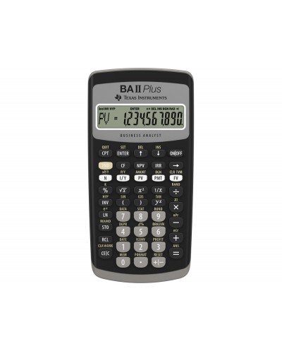 Calculadora financiera texas instruments ba ii plus pantalla 1 linea 10 digitos