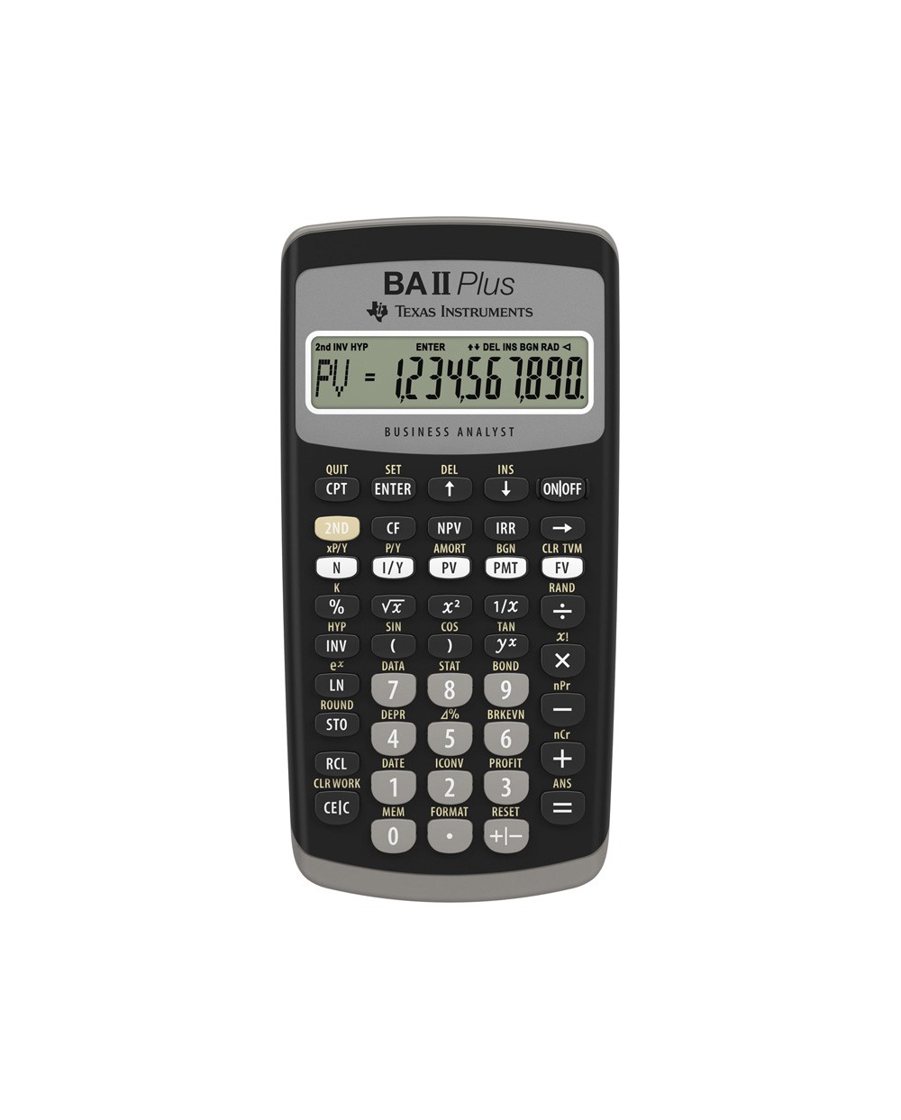 Calculadora financiera texas instruments ba ii plus pantalla 1 linea 10 digitos