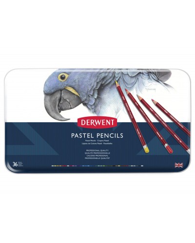 Lapices de colores derwent pastel caja metalica 36 colores surtidos