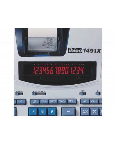 Calculadora ibico 1491x impresora pantalla lcd papel 57 mm 14 digitos