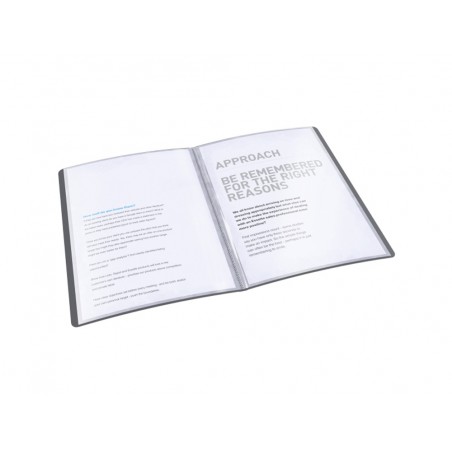 Carpeta esselte escaparate vivida 60 fundas polipropileno tapa flexible din a4 color negro