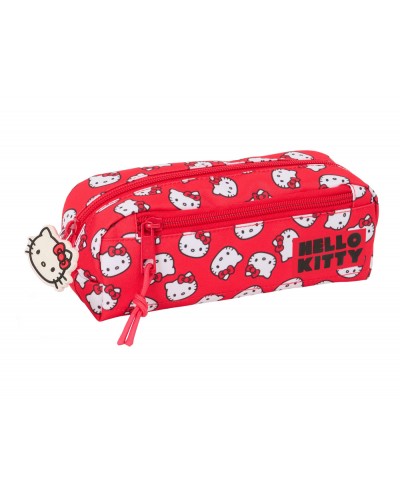 Bolso escolar portatodo safta triple con goma elastica 22cm hello kitty iconic 85x220x60 mm