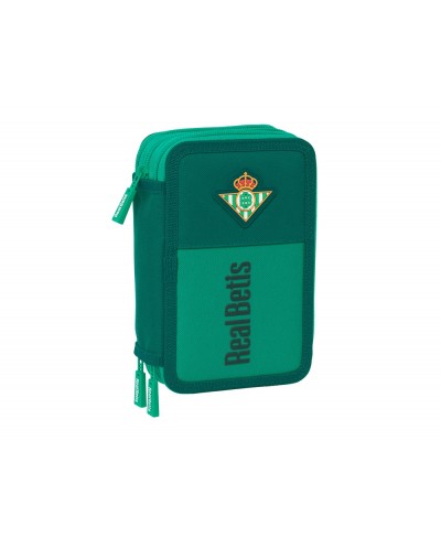 Plumier escolar safta triple 37 piezas resistente al agua real betis 195x125x55 mm