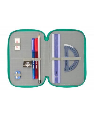 Plumier escolar safta triple 37 piezas resistente al agua real betis 195x125x55 mm