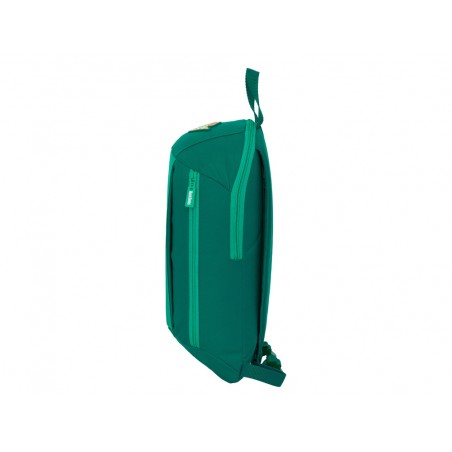 Mini mochila safta con cremallera vertical resistente al agua real betis 390x220x100 mm