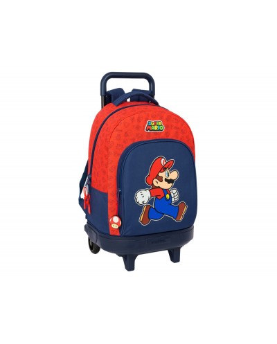 Mochila safta grande con ruedas compact extraible super mario trick 450x330x220 mm
