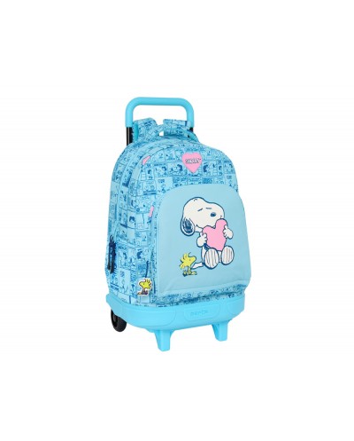 Mochila safta grande con ruedas compact extraible snoopy love 450x330x220 mm