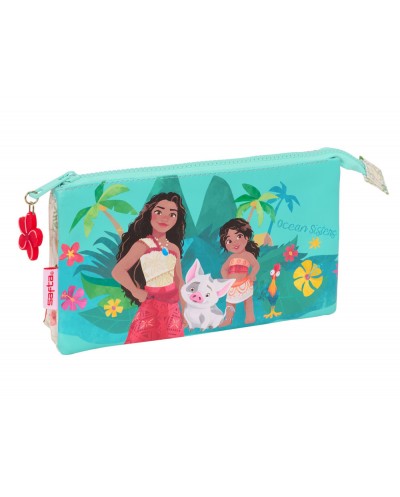 Bolso escolar portatodo safta triple vaiana 30x220x120 mm